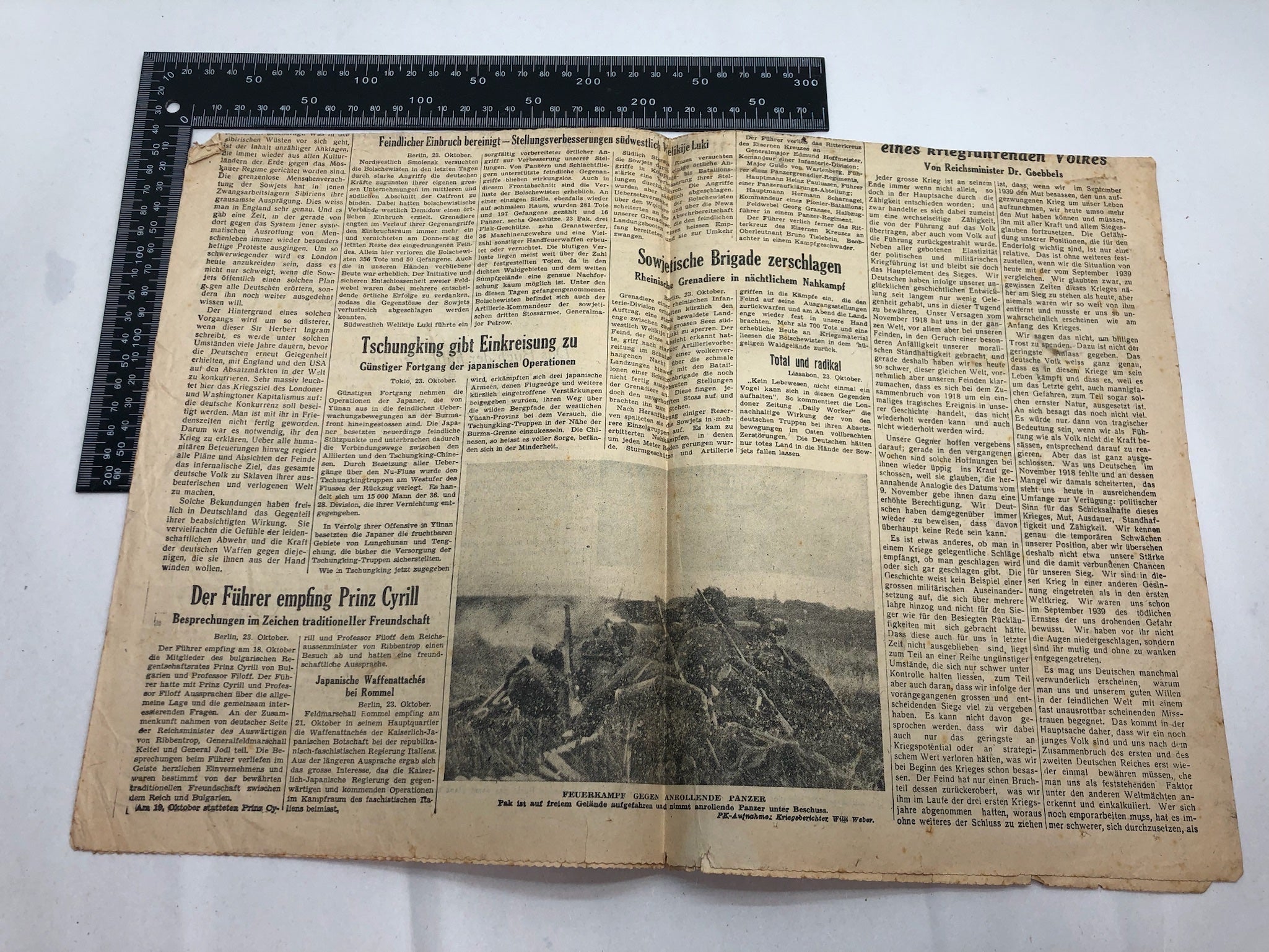 Original WW2 German Political Newspaper - 24th October 1943 - The Militaria Shop