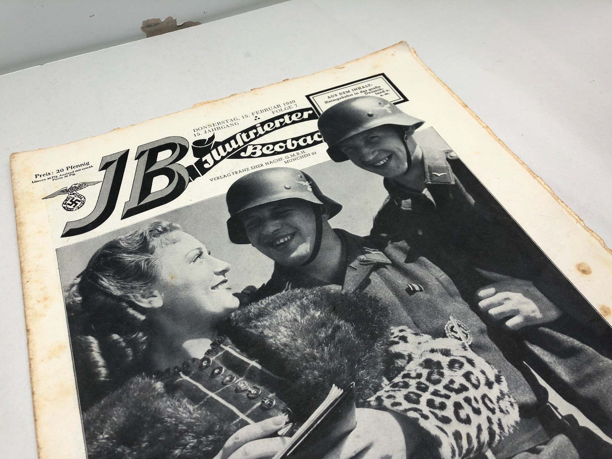 JB Juustrierter Beobachter NSDAP Magazine Original WW2 German - 15 February 1940 - The Militaria Shop