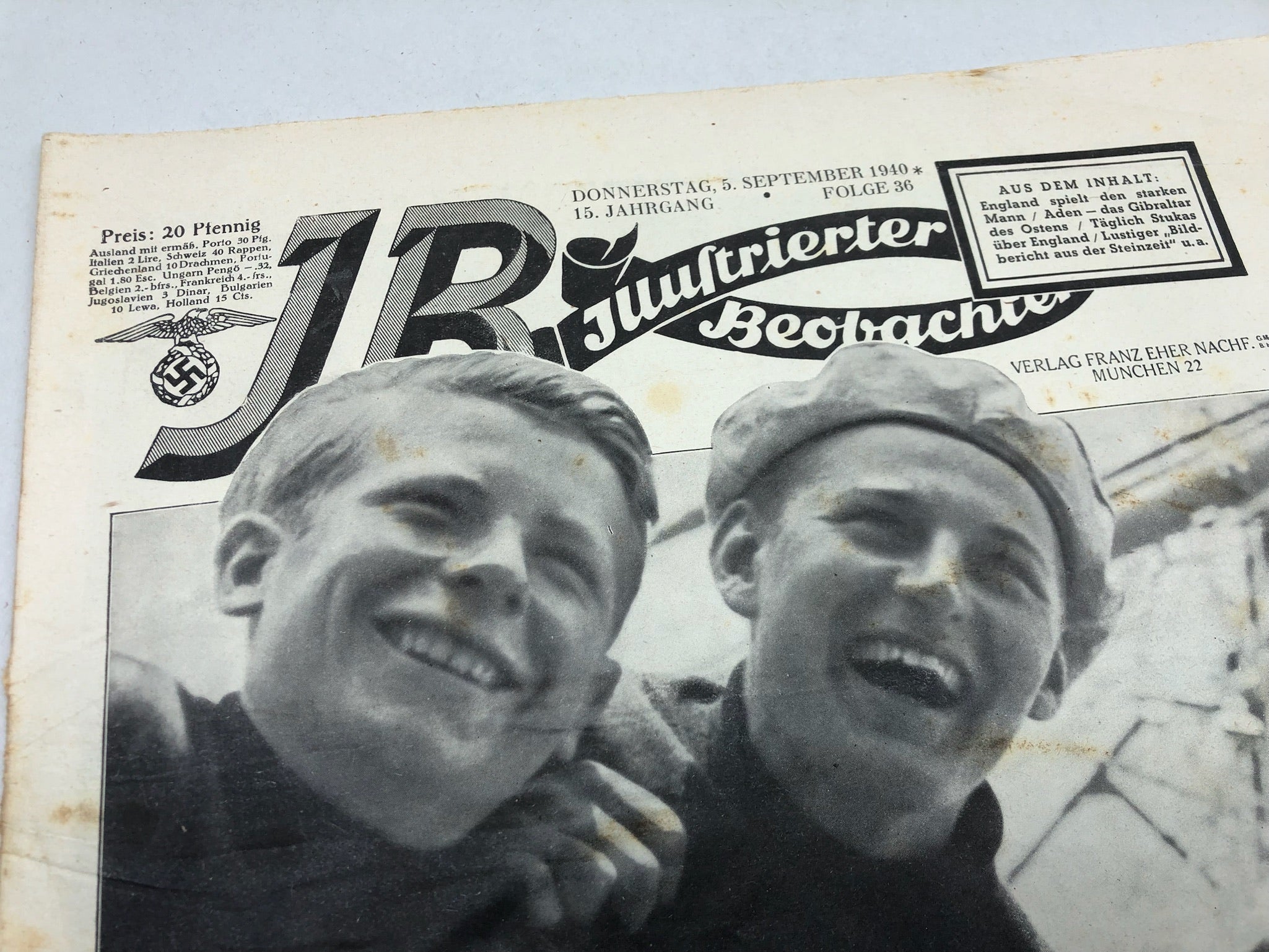 JB Juustrierter Beobachter NSDAP Magazine Original WW2 German - 5th September 1940 - The Militaria Shop