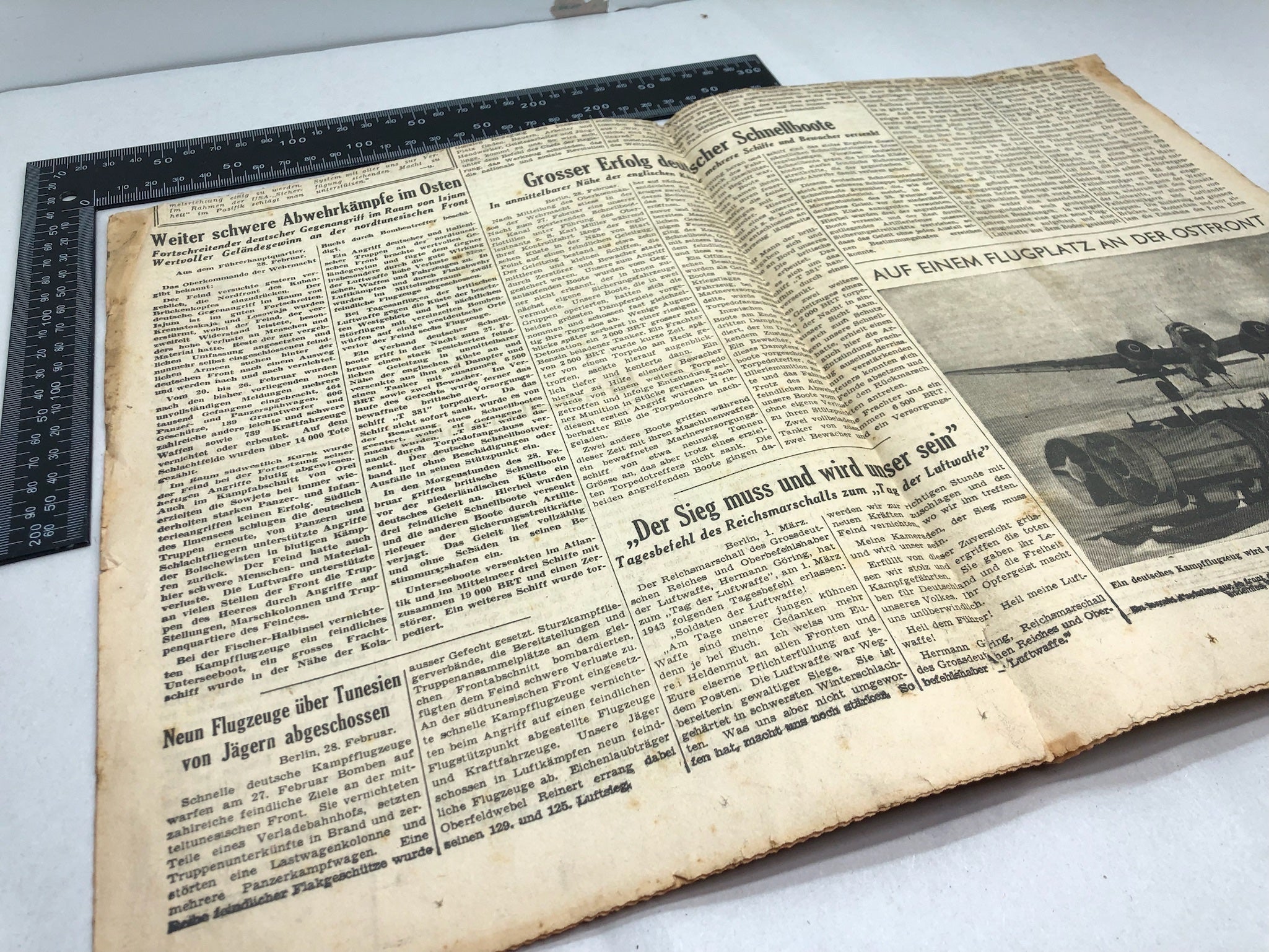 Original WW2 German Political Newspaper - 1st March 1943 - The Militaria Shop