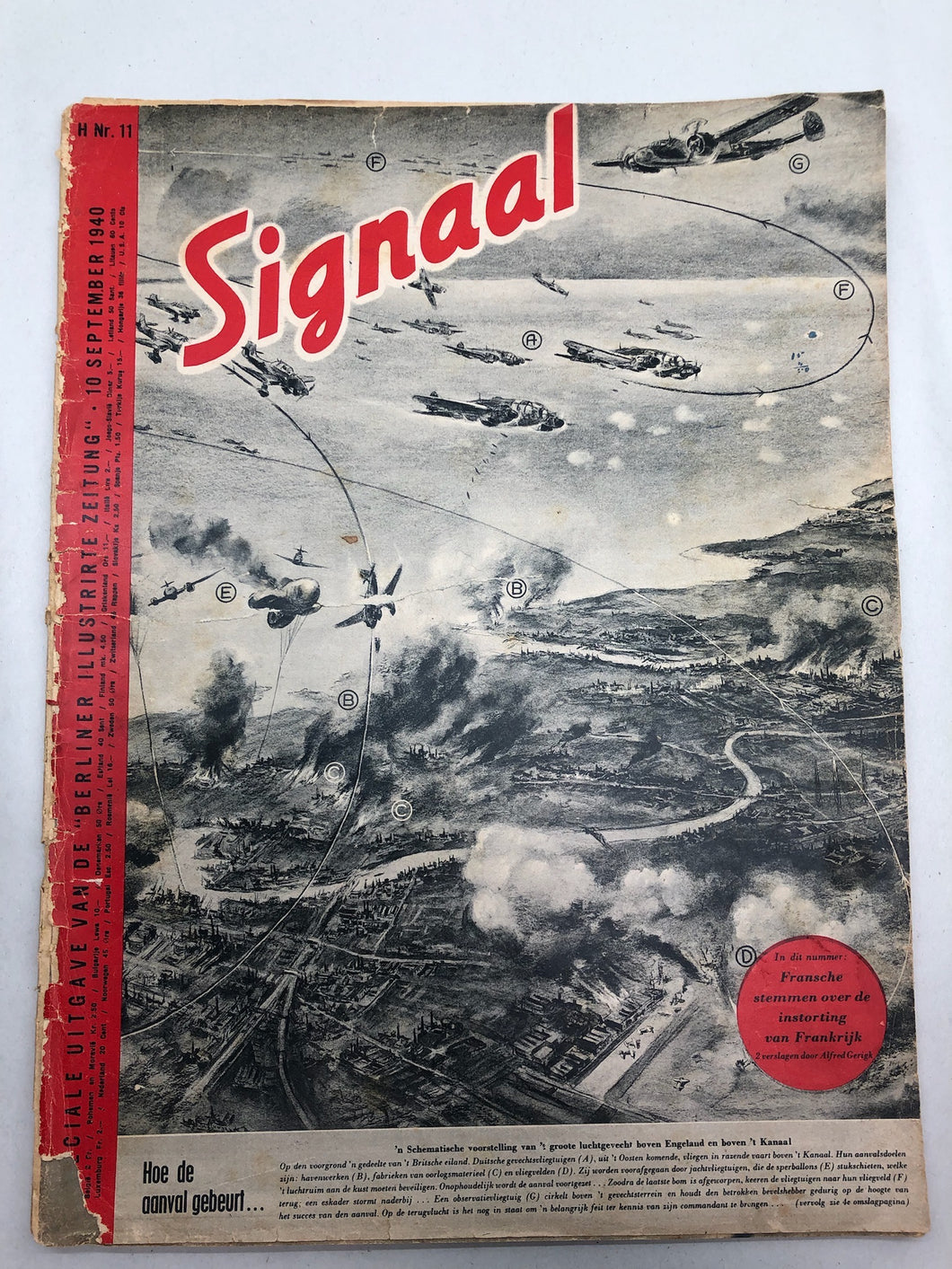 Original Dutch Language WW2 Propaganda Signaal Magazine - No.11 1940