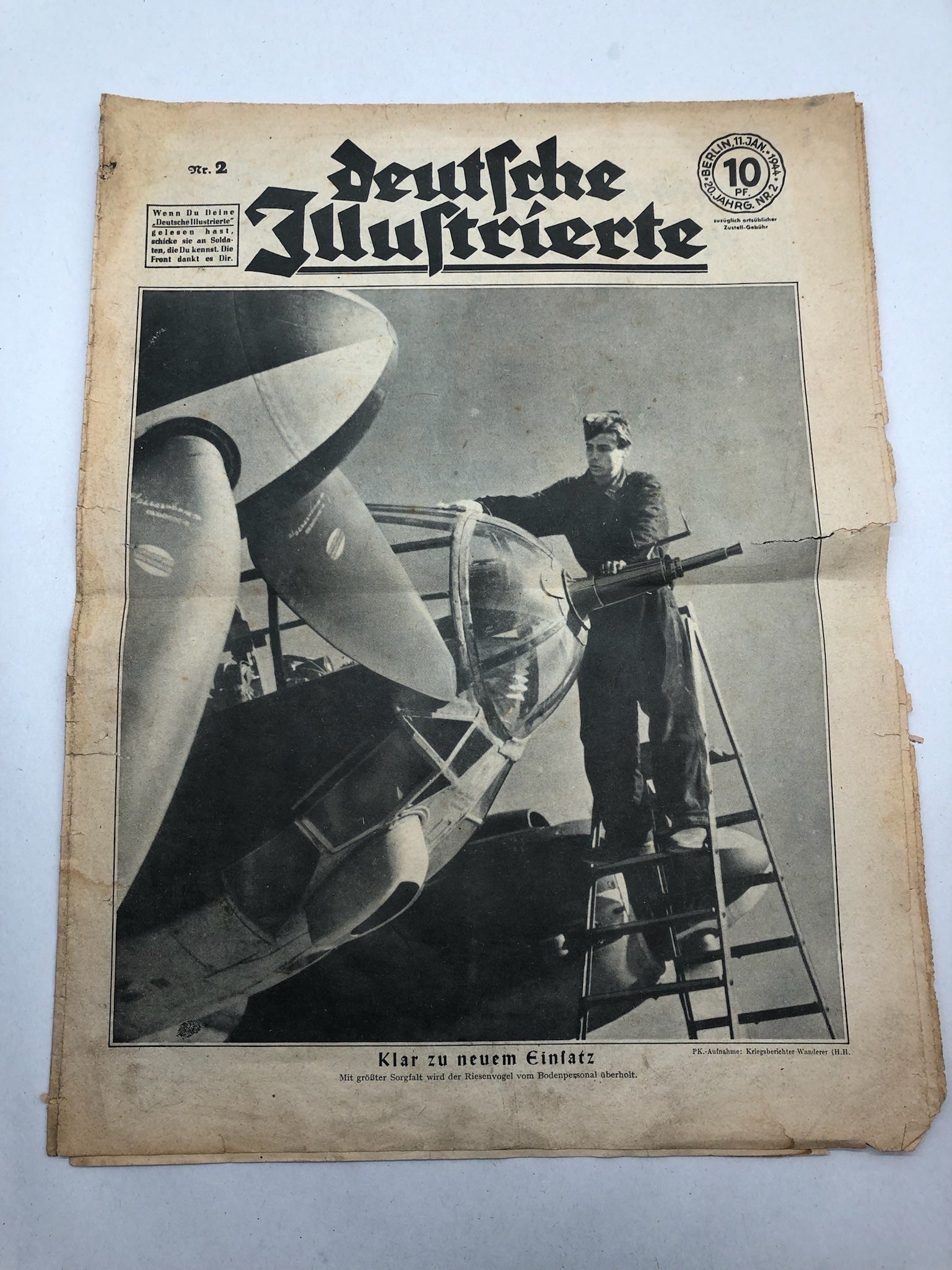 Original WW2 German Political Newspaper - 11th January 1944 - The Militaria Shop