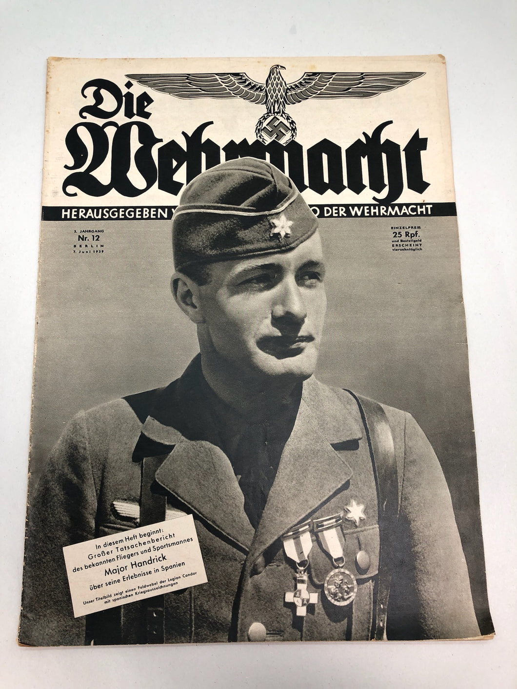 Die Wehrmacht German Propaganda Magazine Original WW2 - June 1939