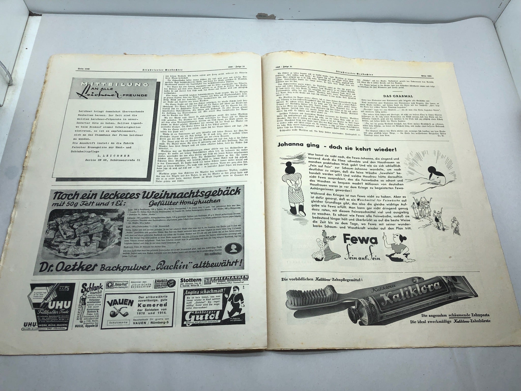 JB Juustrierter Beobachter NSDAP Magazine Original WW2 German - 19 December 1940 - The Militaria Shop