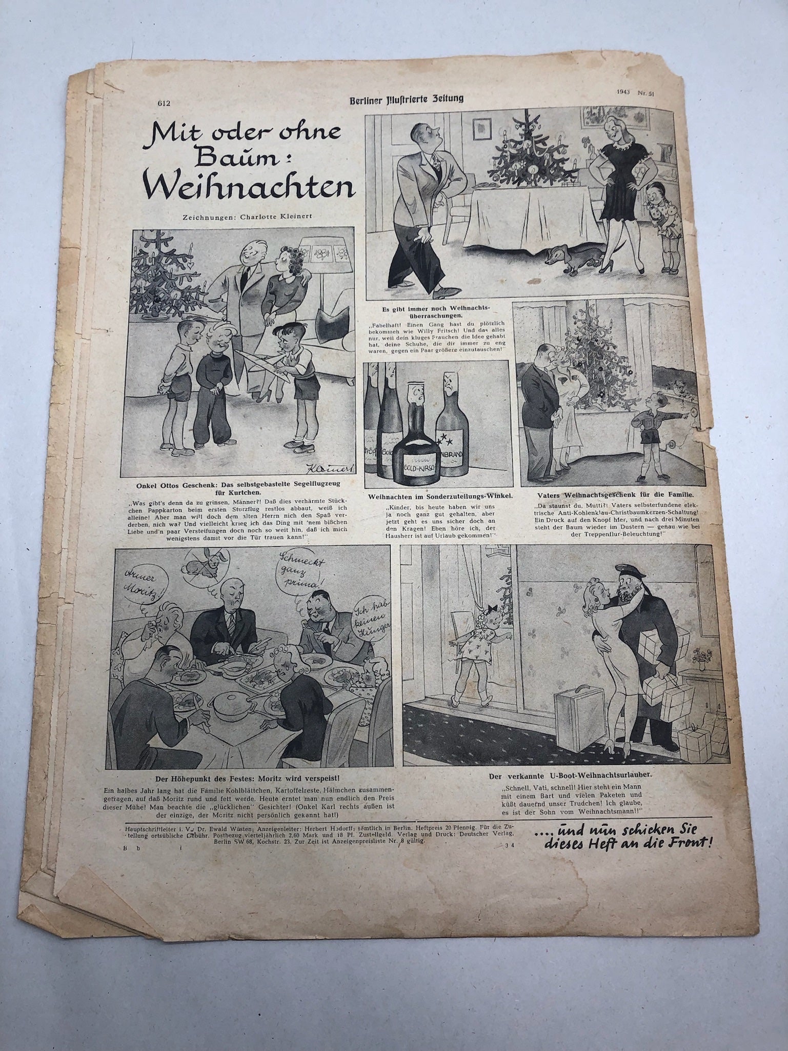 Original WW2 German Political Newspaper - 23th December 1943 - The Militaria Shop