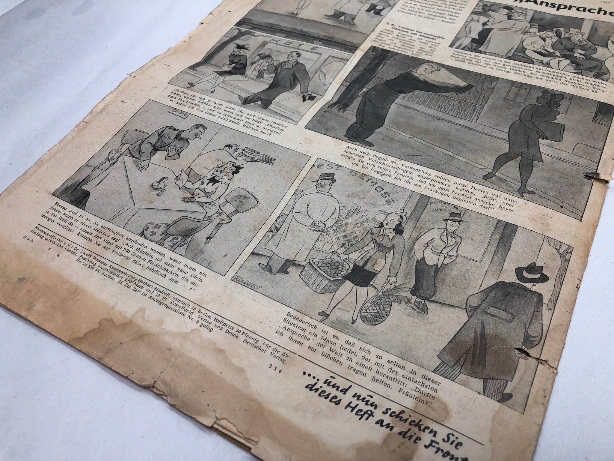 Original WW2 German Political Newspaper - 9th December 1943 - The Militaria Shop