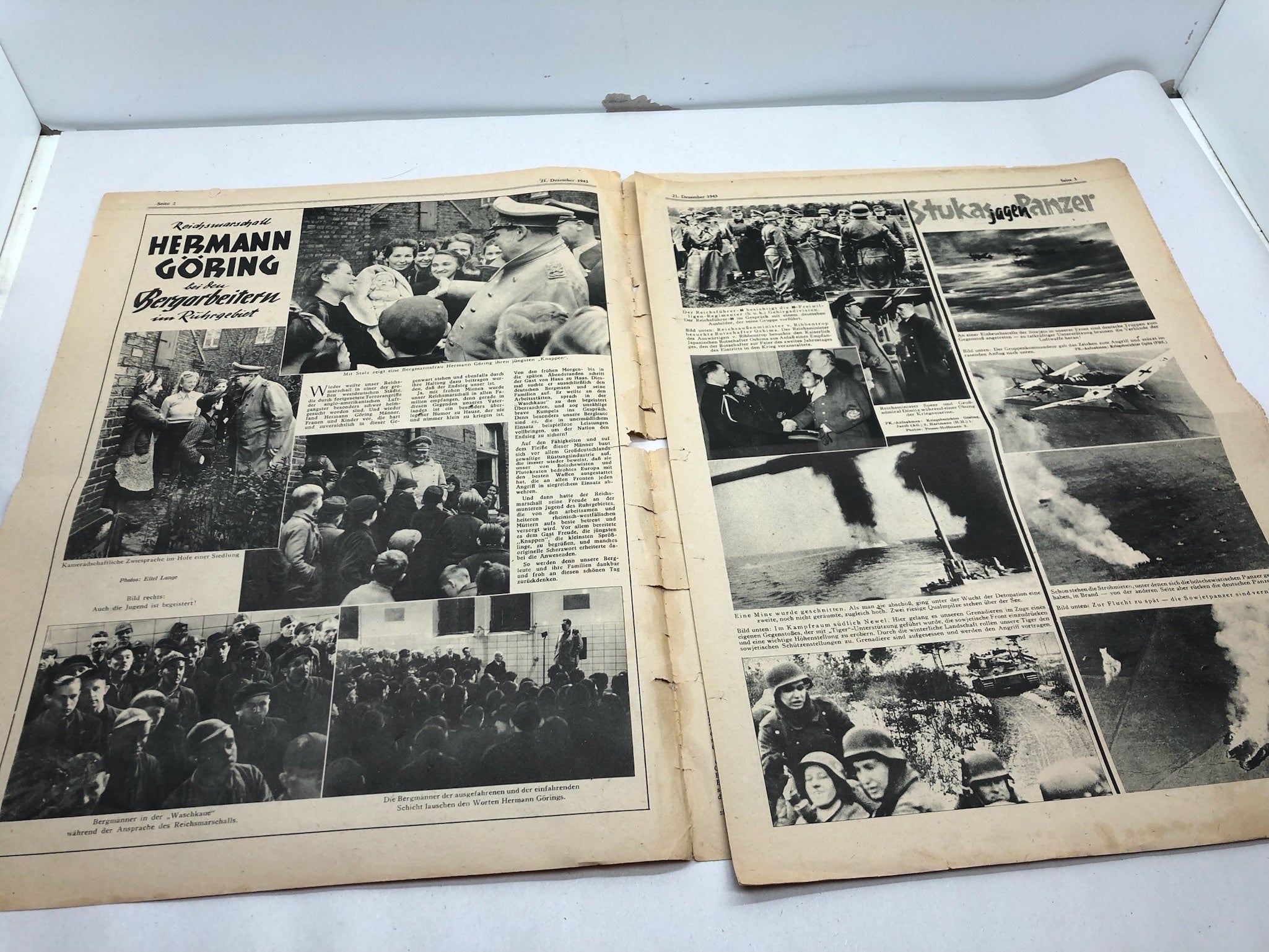 Original WW2 German Political Newspaper - 21st December 1943 - The Militaria Shop