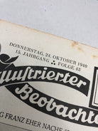 JB Juustrierter Beobachter NSDAP Magazine Original WW2 German - 24th October 1940 - The Militaria Shop