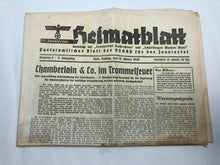 Load image into Gallery viewer, Original WW2 German NSDAP Heimatblatt Political Newspaper - January 19th 1940
