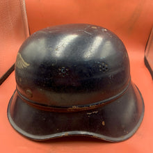 Load image into Gallery viewer, Original WW2 German Civil Defence Luftschutz Helmet - Complete with Liner &amp; Chinstrap
