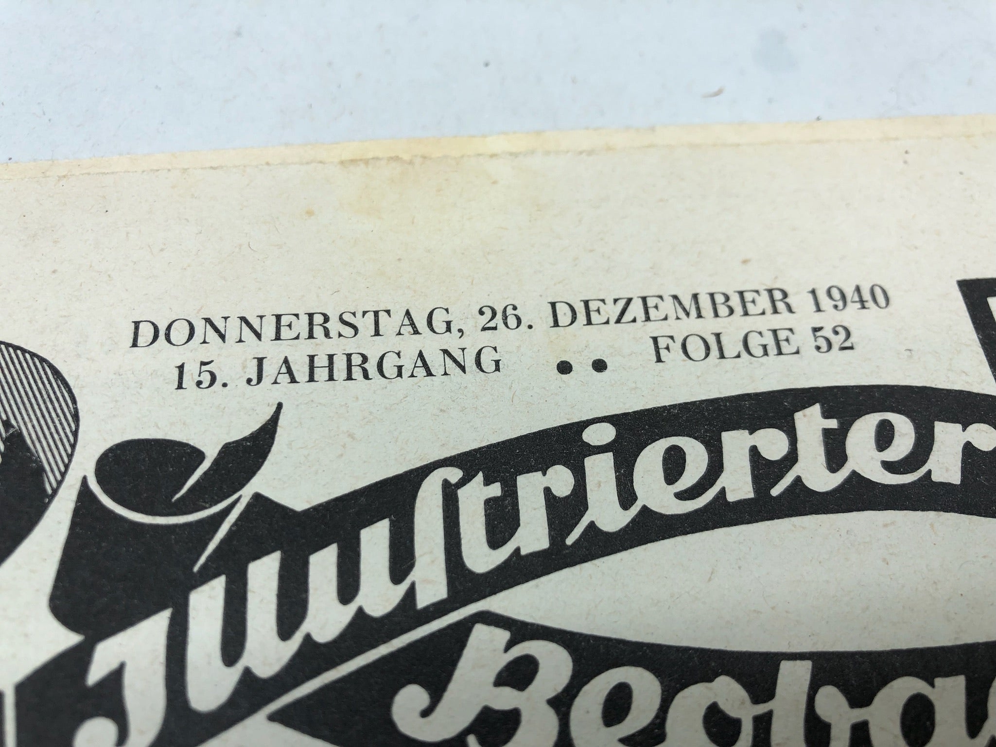 JB Juustrierter Beobachter NSDAP Magazine Original WW2 German - 26th December 1940 - The Militaria Shop