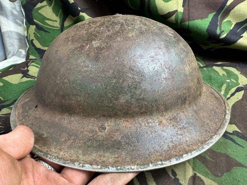 British Army Mk2 Brodie Helmet - Original WW2 - South African Manufactured - The Militaria Shop