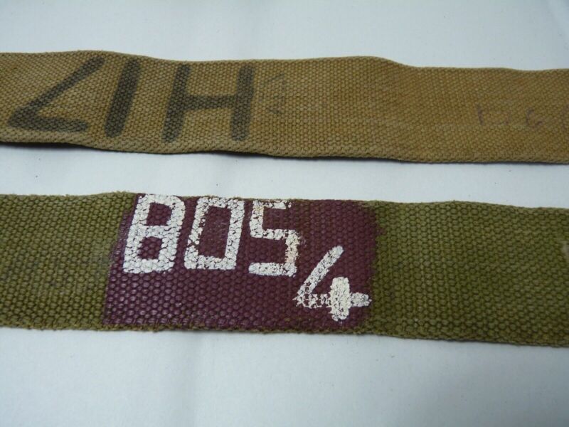 Original WW2 Pattern British Army L Straps Pair - 37 Pattern Webbing Haversack - The Militaria Shop