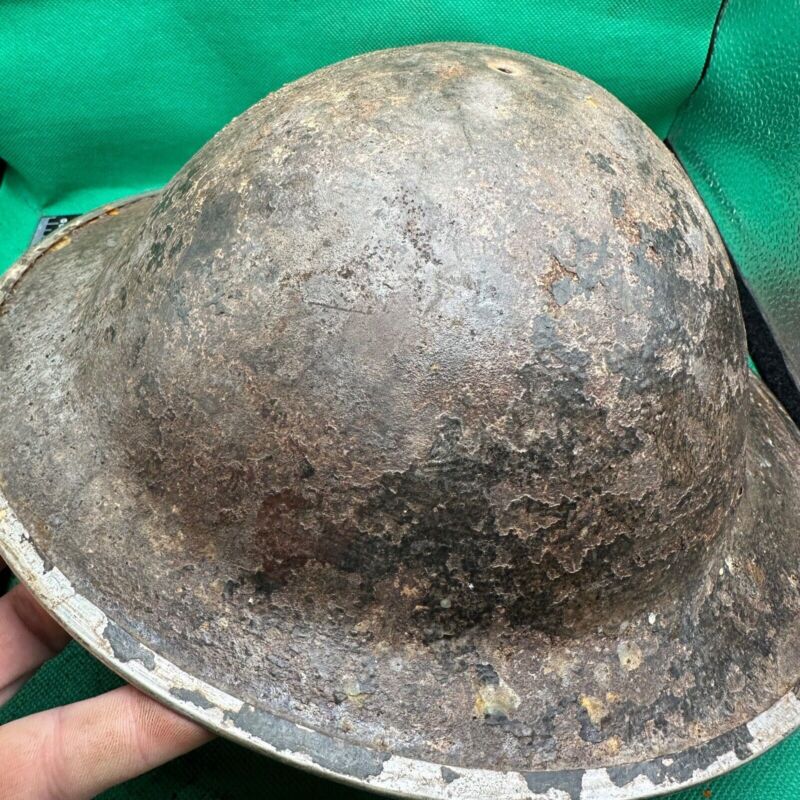 British Army Mk2 Brodie Helmet - Original WW2 - South African Manufactured - The Militaria Shop