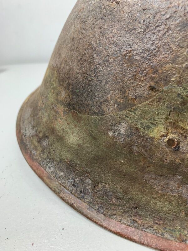 Mk3 Canadian / British Army Original WW2 Turtle Helmet High Rivet - The Militaria Shop