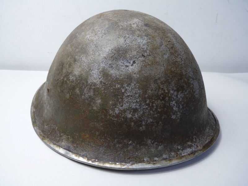 Mk3 Canadian / British Army Original WW2 Turtle Helmet High Rivet - The Militaria Shop