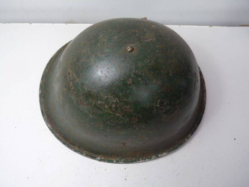 Original WW2 British Army Mk3 Turtle Army Fire Department Helmet & Liner - The Militaria Shop