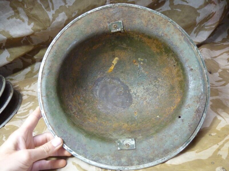 Original WW2 British Style South African Mk2 Army Combat Helmet - The Militaria Shop