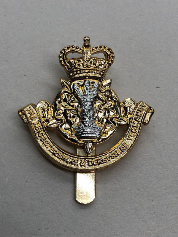 Genuine British Army Cap Badge - Leicestershire & Derbyshire Yeomanry - The Militaria Shop