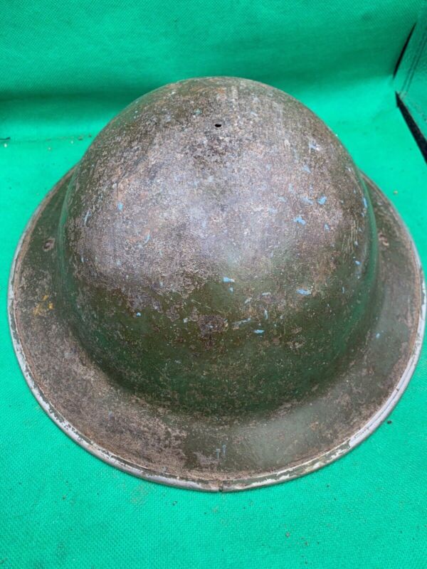 Original WW2 British Army Combat Helmet Mk2 Brodie - Fire Department - The Militaria Shop