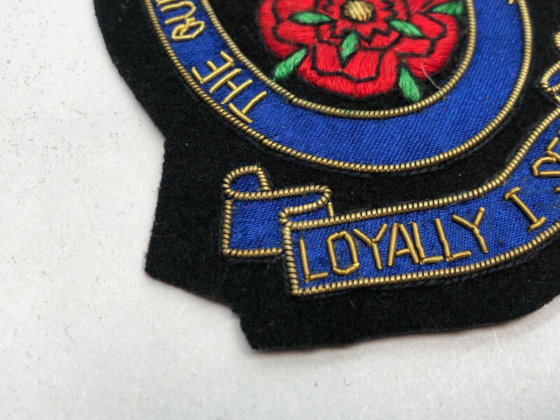 British Army Bullion Embroidered Blazer Badge - The Queen's Lancashire Regi - The Militaria Shop