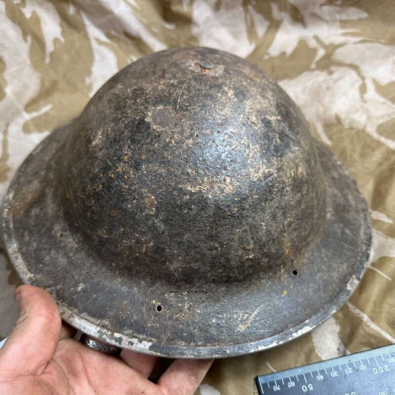 British Army Mk2 Brodie Helmet - Original WW2 - South African Manufactured - The Militaria Shop