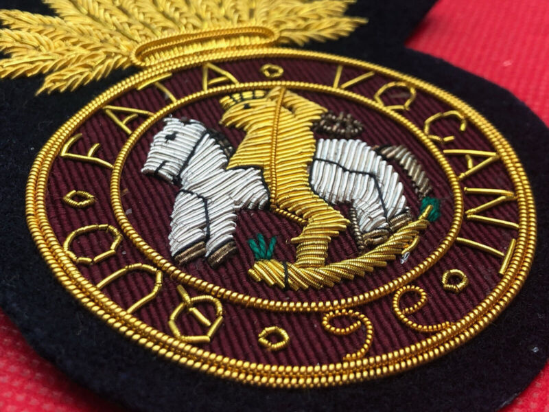 British Army Bullion Embroidered Blazer Badge - Royal Northumberland Fusiliers - The Militaria Shop
