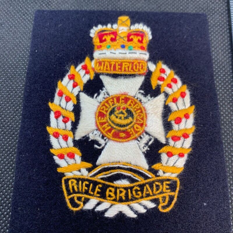British Army The Rifle Brigade Regiment Embroidered Blazer Badge - The Militaria Shop