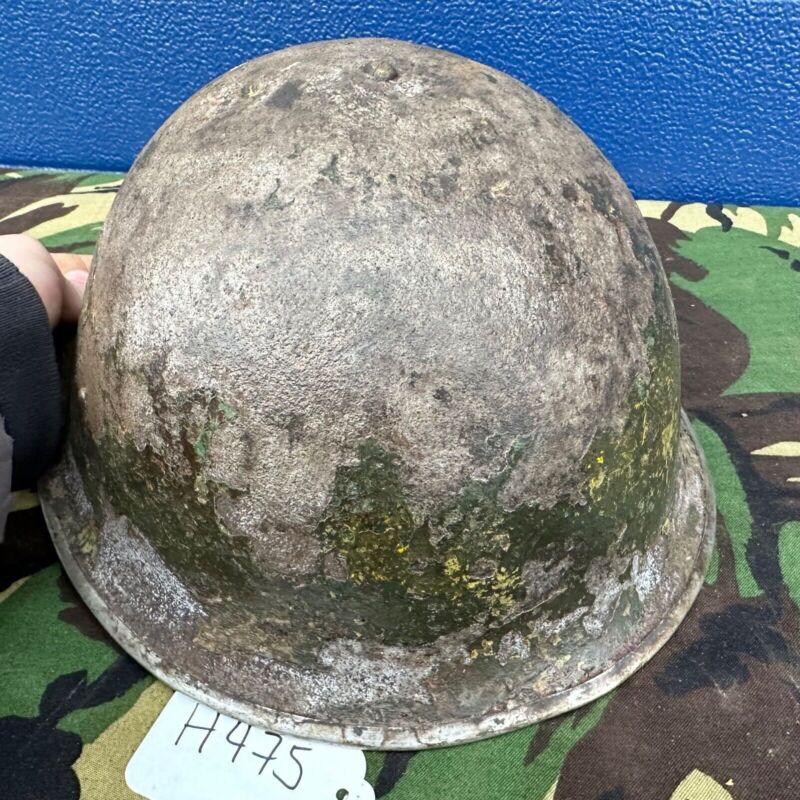 WW2 Canadian Army Mk3 Turtle Helmet - Original Helmet Shell - High Rivet - The Militaria Shop