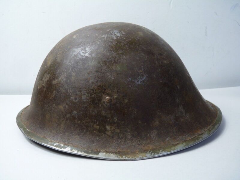 Mk3 Canadian / British Army Original WW2 Turtle Helmet High Rivet - The Militaria Shop