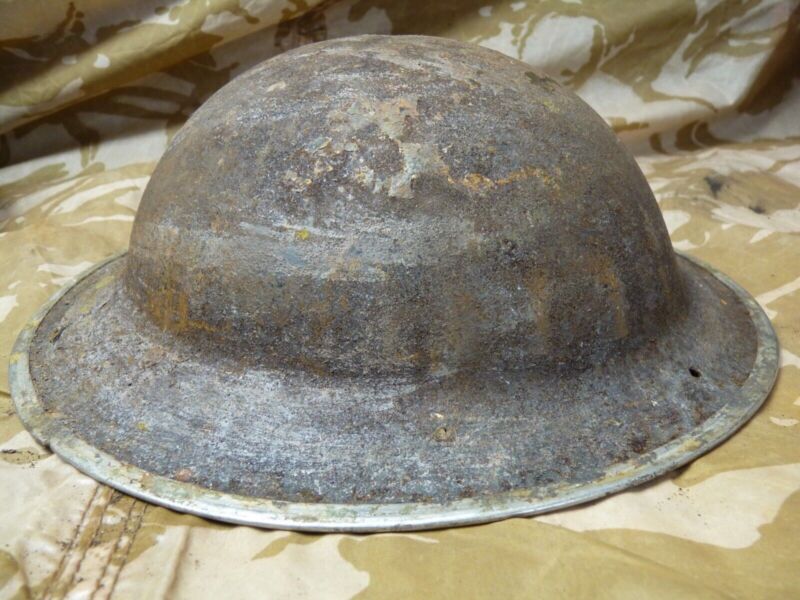 Original WW2 British Army Mk2 Army Combat Helmet - The Militaria Shop