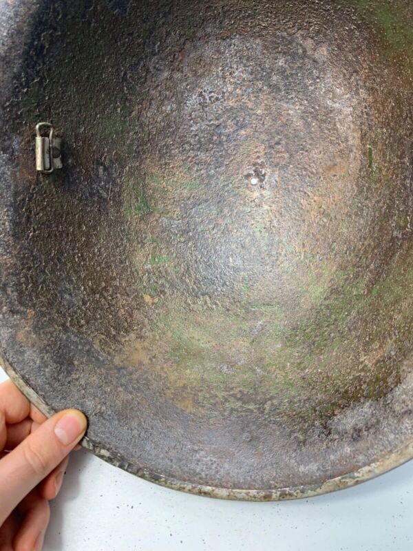 Mk3 Canadian / British Army Original WW2 Turtle Helmet High Rivet - The Militaria Shop