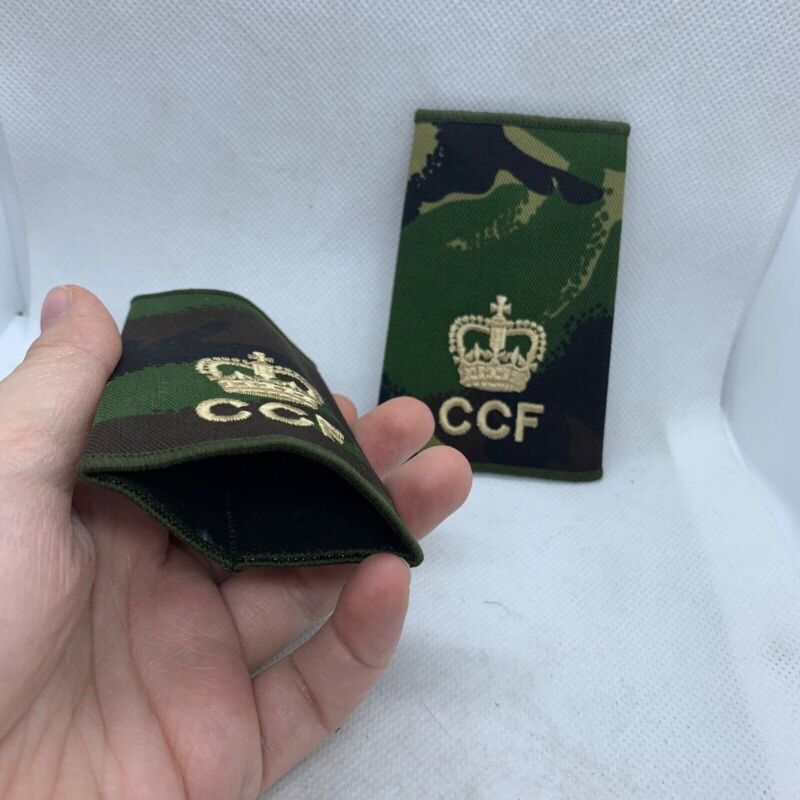 CCF DPM Camo Rank Slides / Epaulette Pair Genuine British Army - NEW - The Militaria Shop