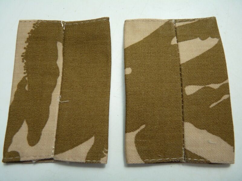Desert DPM Rank Slides / Epaulette Pair Genuine British Army - NEW - The Militaria Shop