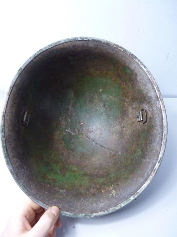 Mk3 Canadian / British Army Original WW2 Turtle Helmet High Rivet - The Militaria Shop