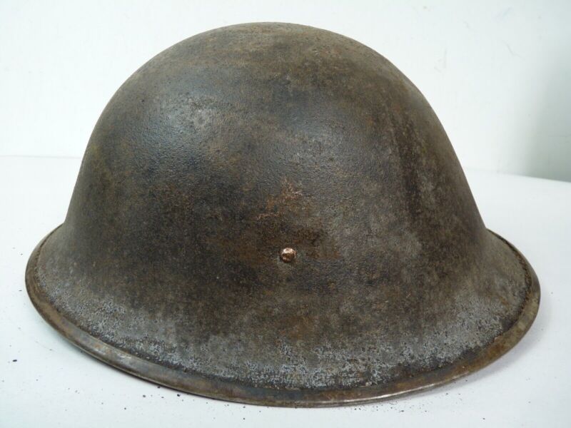 Original Mk3 Canadian / British Army WW2 Turtle Helmet High Rivet - The Militaria Shop