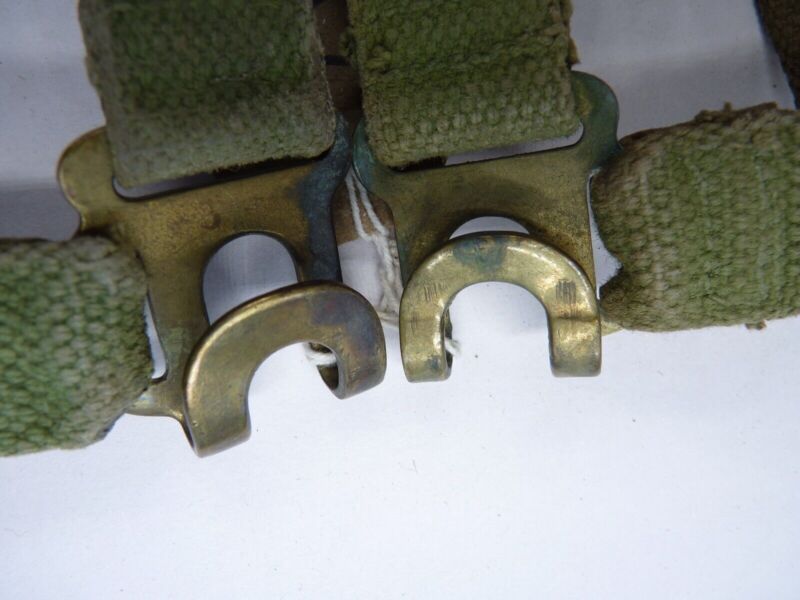 Original WW2 Pattern British Army L Straps Pair - 37 Pattern Webbing Haversack - The Militaria Shop