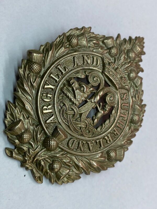 Original WW1 / WW2 British Army Argyl & Sutherland Highlanders Rgmt Cap Badg - The Militaria Shop