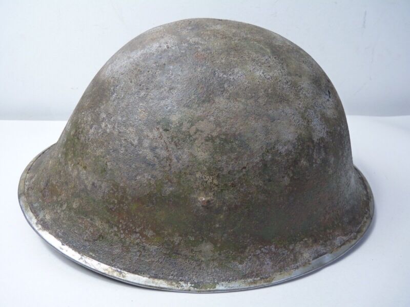 Mk3 Canadian / British Army Original WW2 Turtle Helmet High Rivet - The Militaria Shop