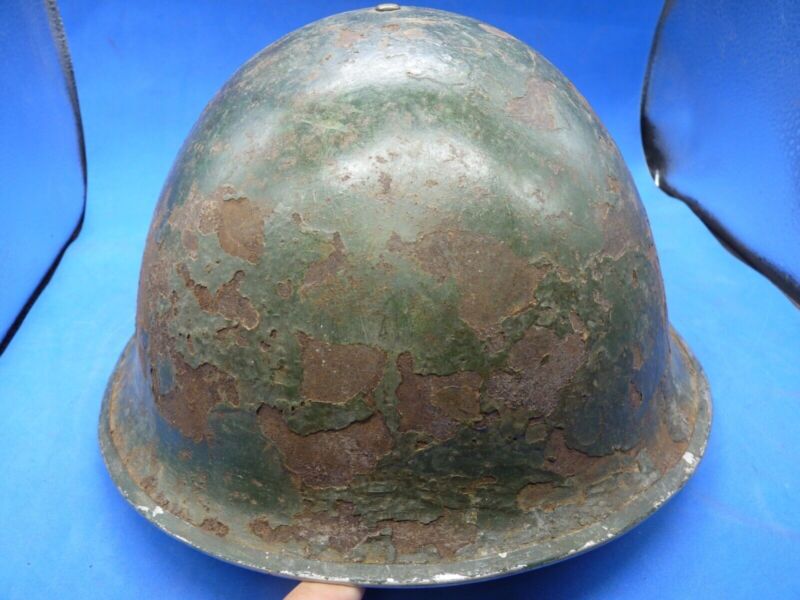 Original WW2 British / Canadian Army Mk3 High Rivet Turtle Army Helmet & Lin - The Militaria Shop
