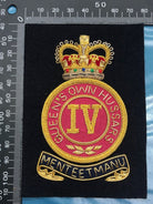 British Army Bullion Embroidered Blazer Badge - Queen's Own Hussars - The Militaria Shop