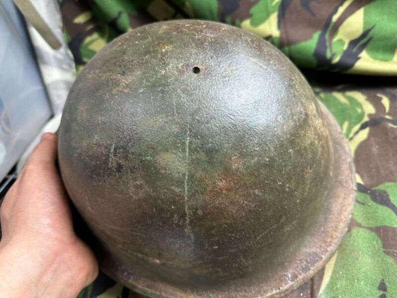 British / Canadian Army Mark 3 Turtle Helmet - Original WW2 Combat Helmet - The Militaria Shop
