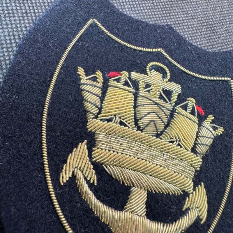 British Royal Merchant Navy Marine Bullion Embroidered Blazer Badge - The Militaria Shop