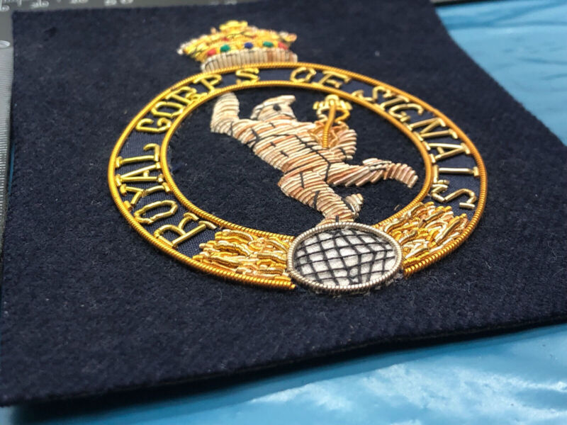 British Army Bullion Embroidered Blazer Badge - Royal Corps of Signals - The Militaria Shop