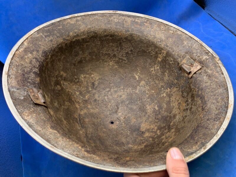 Original WW2 British Army South African Made Combat Helmet Mk2 Brodie - The Militaria Shop