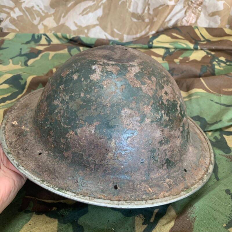 Original WW2 British Style South African Mk2 Army Combat Helmet - The Militaria Shop