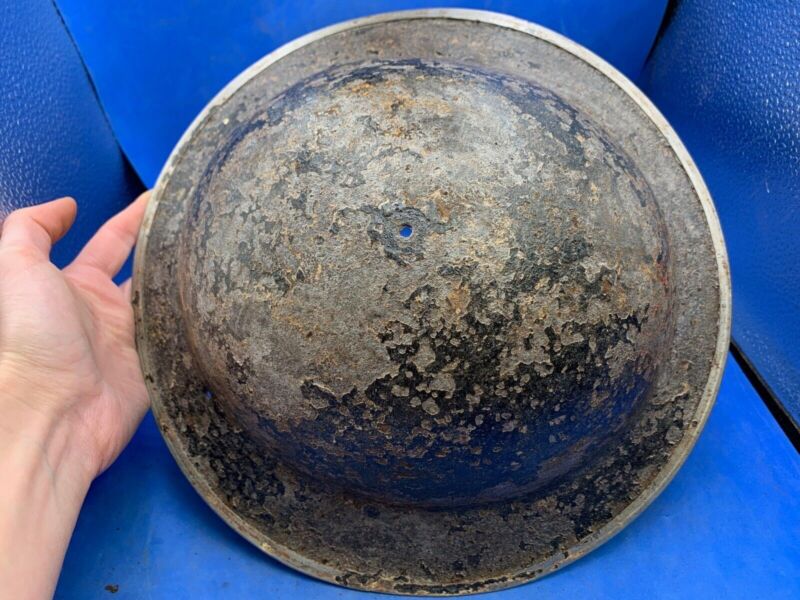 Original WW2 British Army South African Made Combat Helmet Mk2 Brodie - The Militaria Shop