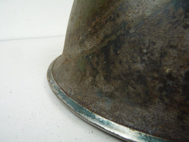 Original Mk3 Canadian / British Army WW2 Turtle Helmet High Rivet - The Militaria Shop