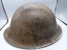 Original WW2 British / Canadian Army Mk3 High Rivet Turtle Army Combat Helmet - The Militaria Shop