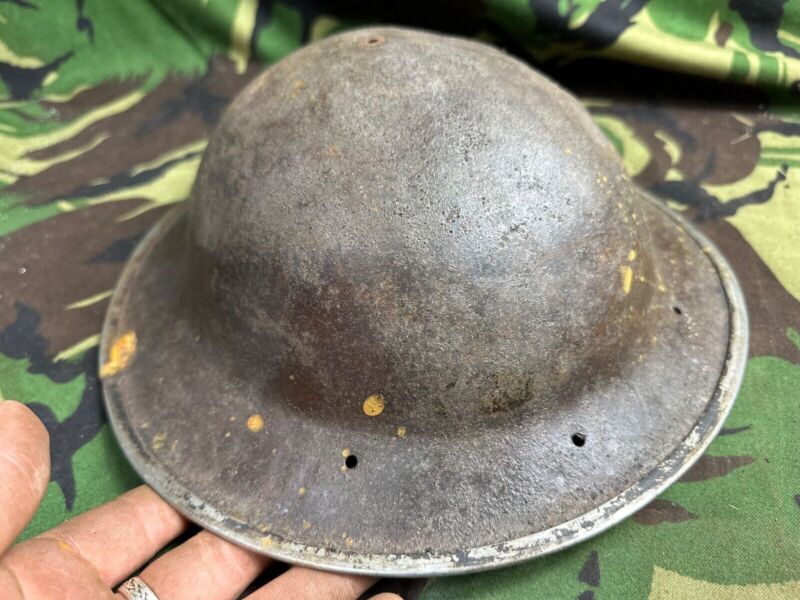 British Army Mk2 Brodie Helmet - Original WW2 - South African Manufactured - The Militaria Shop
